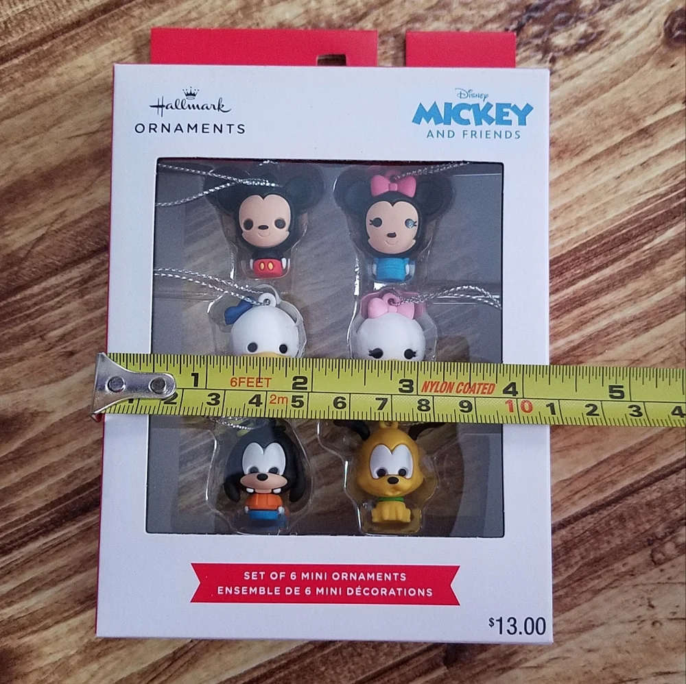 Hallmark Disney Mickey and Friends Mini Ornament Set Pluto Goofy Christmas